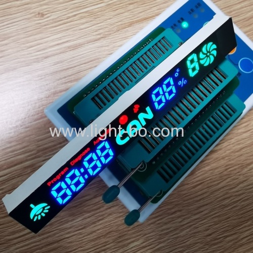Kundenspezifisches blau / grün / rotes 7-Segment-LED-Anzeigemodul für den Steuerschalter für Küchenhauben