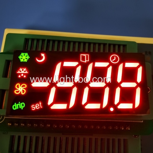 modulo display led a 7 segmenti multicolori personalizzato a tripla cifra per pannello di controllo frigorifero