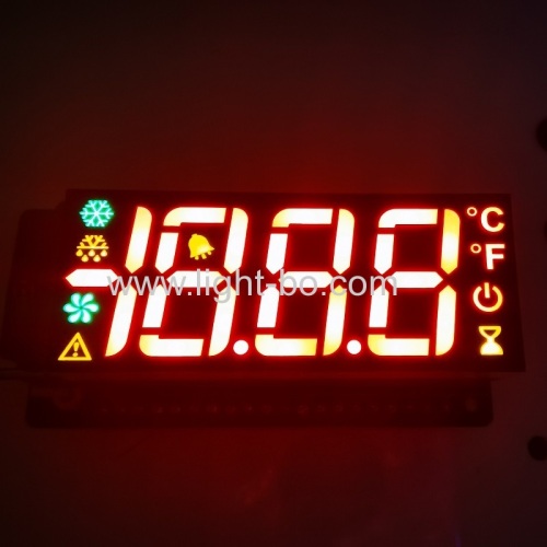 High brightness Red/yellow/green Customized Three Digits 7 Segment LED Display for refrigerator control