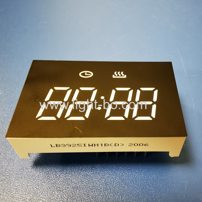 kundenspezifisches Design kostengünstiges ultraweißes 4-stelliges LED-Uhrendisplay für die Steuerung des Ofentimers