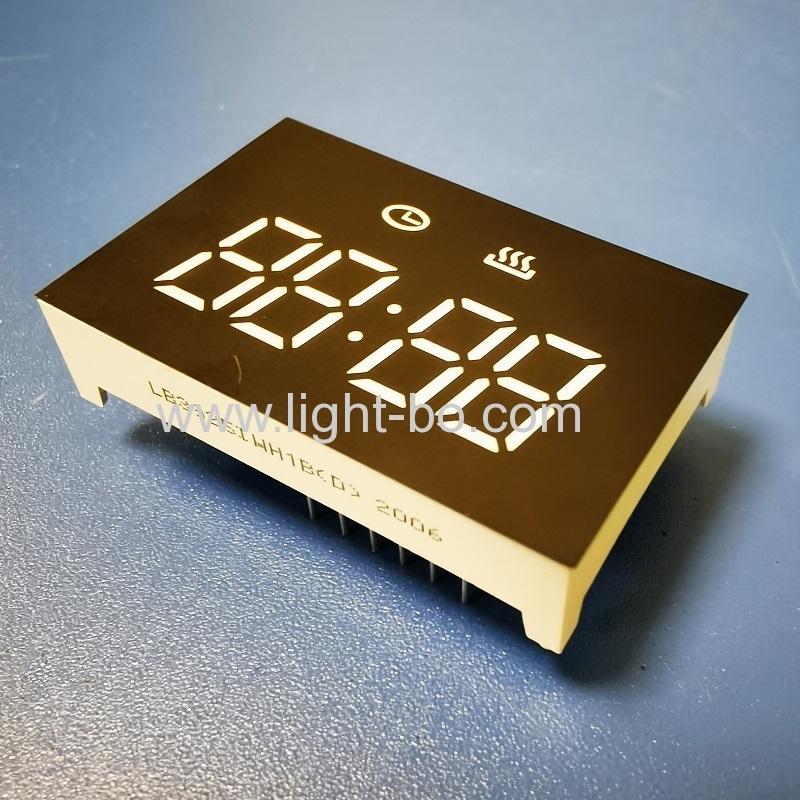 kundenspezifisches Design kostengünstiges ultraweißes 4-stelliges LED-Uhrendisplay für die Steuerung des Ofentimers