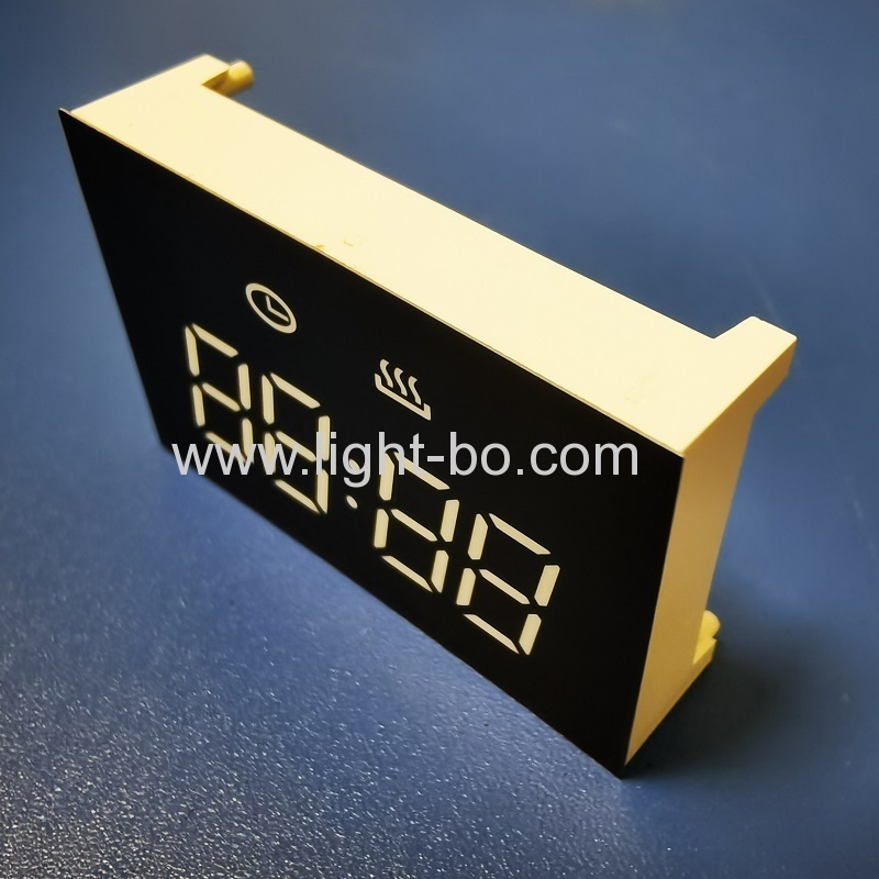 Design personalizado de baixo custo ultra branco 4 dígitos display led relógio para controle do temporizador do forno