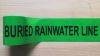 Underground Undetectable Caution Tape Black Printing with Green Background