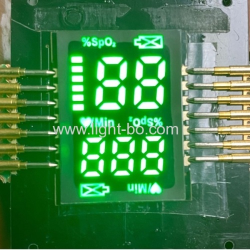 Customized ultra thin pure green SMD LED Display for Finger Pulse Oximeters