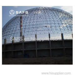 Galvanized Steel Frame Dome Roof Construction Glass