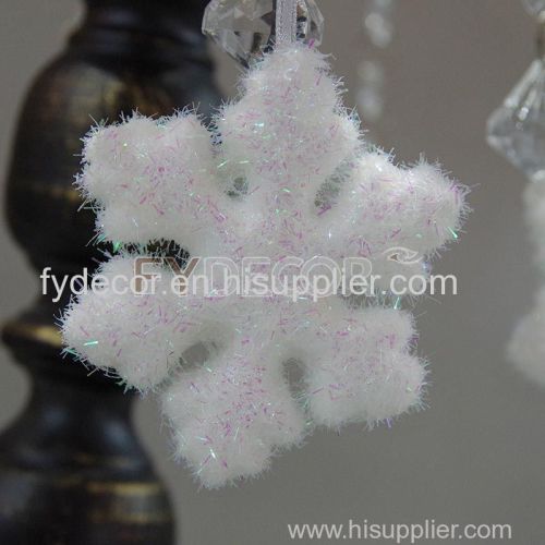 Glittering Snowflake Christmas Handicrafts Hanging Ornament Vintage Gift