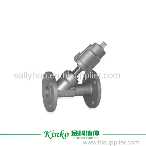 zero leakage angle seat valve with AT type pneumatic cylinder