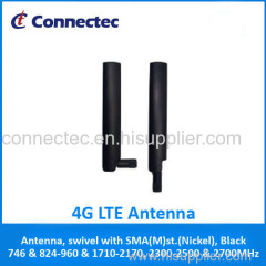 LTE External 4g Router Rubber Antenna For 746 & 824-960 & 1710-2170 &2300-2500 & 2700MHz