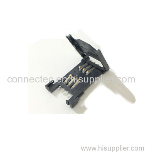 SIM card 6PIN card drag cover type plastic card holder 6pin