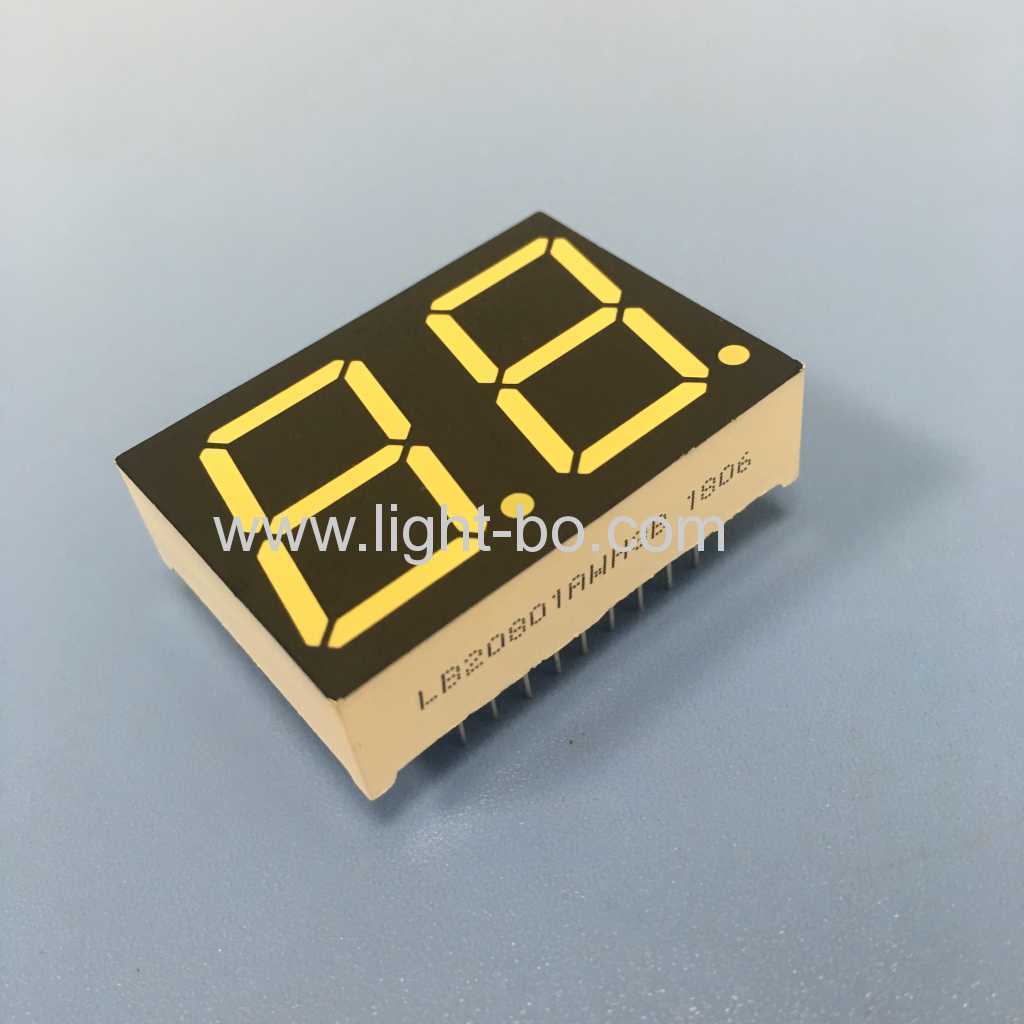 Ultra white 2 Digits 0.8" 7 Segment LED Display for water heater temperrature control