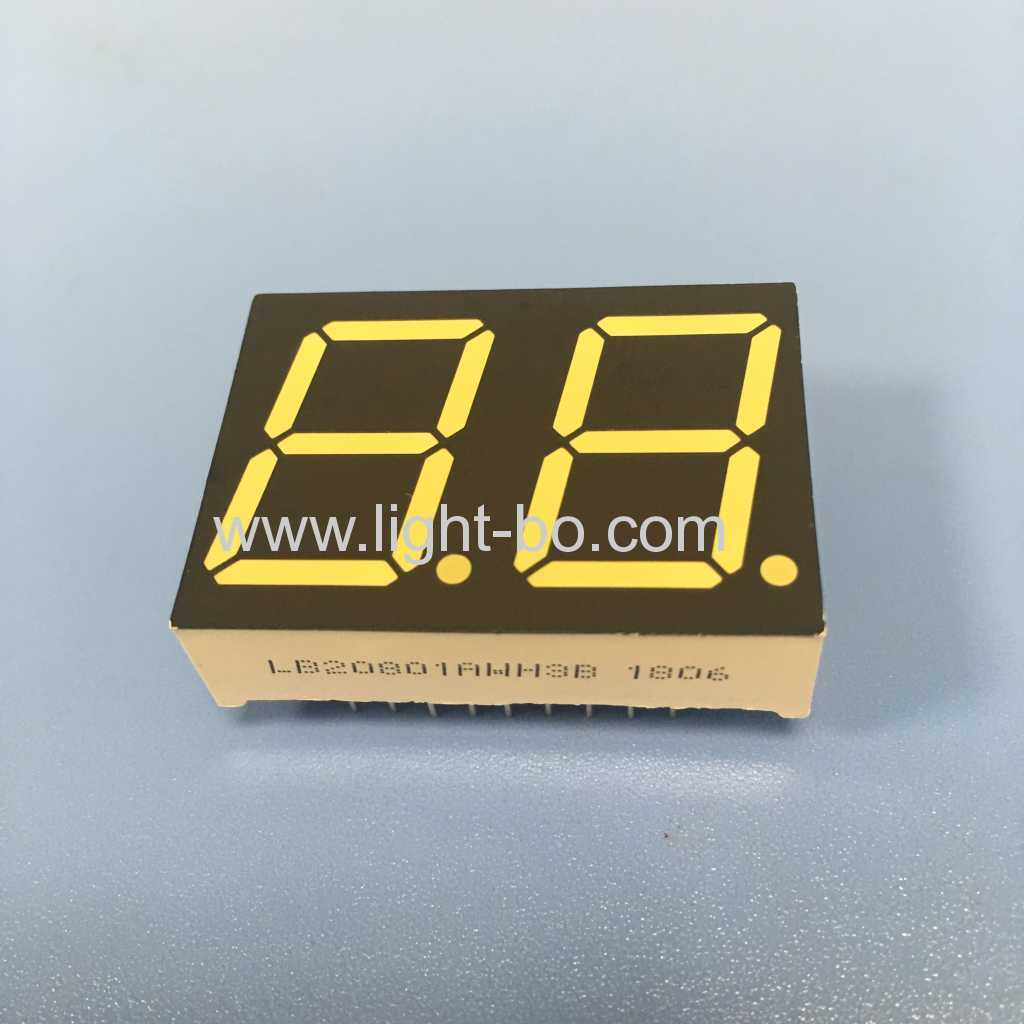 Ultra white 2 Digits 0.8" 7 Segment LED Display for water heater temperrature control