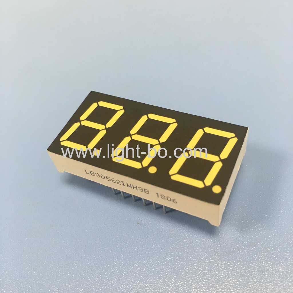 0.56inch 3 Digit ultra white 7 segment led display common anode for instrument panel