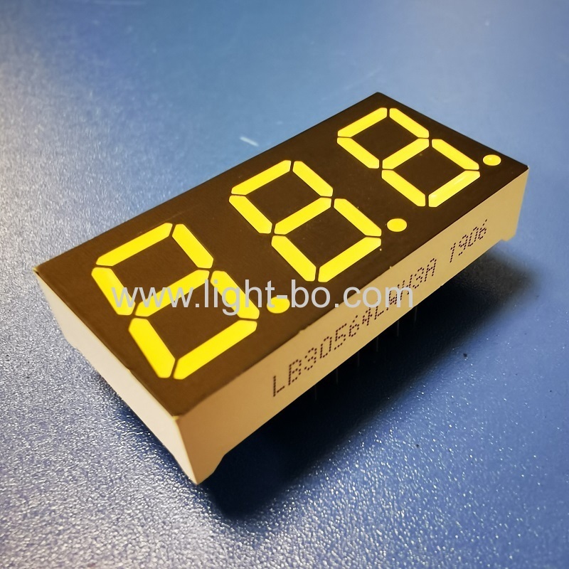 Triple digit 0.56inch ultra white 7 segment led display common cathode for temperature control