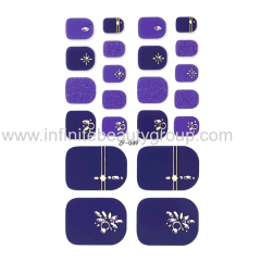 Adult Foot Lacquer Stickers w/ Gold Stamping and Imitation Diamond