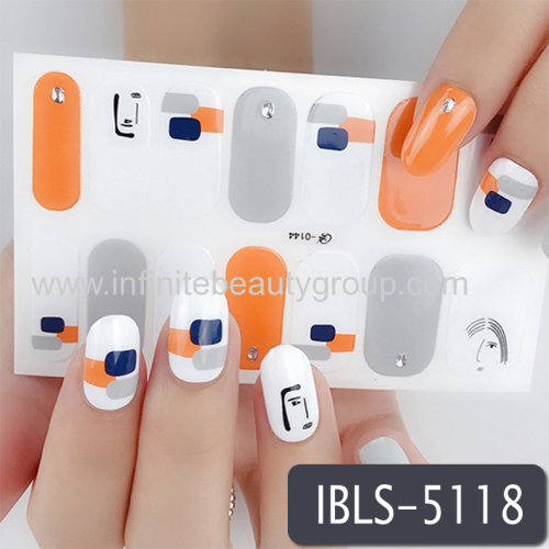 Adult Nail Stickers w/ Imitation Diamond 14 Nails