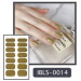 Imported Material Nail Sticker W/ Solid Color Or Glitter 14 Nails