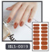 Imported Material Nail Sticker W/ Solid Color Or Glitter 14 Nails