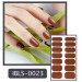 Imported Material Nail Sticker W/ Solid Color Or Glitter 14 Nails