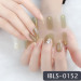 Imported Material Nail Stickers Stickers w/ Gold Stamping and Imitation Diamond 14 Nails