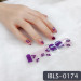 Imported Material Nail Stickers Stickers w/ Gold Stamping and Imitation Diamond 14 Nails