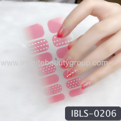 Imported Material Nail Stickers Stickers w/ Gold Stamping and Imitation Diamond 14 Nails