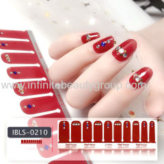 Imported Material 3D Nail Stickers Stickers w/ Solid Color or Glitter Gradient Ramp 20 Nails (10*2)