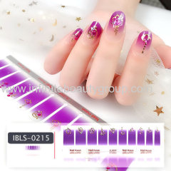 Imported Material 3D Nail Stickers Stickers w/ Solid Color or Glitter Gradient Ramp 20 Nails (10*2)