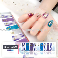 Imported Material 3D Nail Stickers Stickers w/ Solid Color or Glitter Gradient Ramp 20 Nails (10*2)