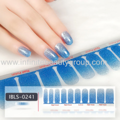 Imported Material Sprinkle Nail Stickers w/ Gold Stamping and Imitation Diamond 20 Nails (10*2)