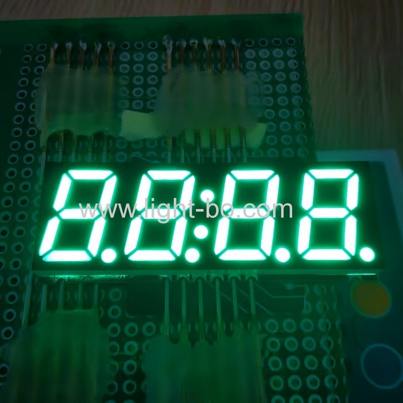 Verde puro 0.56 polegadas 4 dígitos smd led display cátodo comum para indicador de temporizador digital