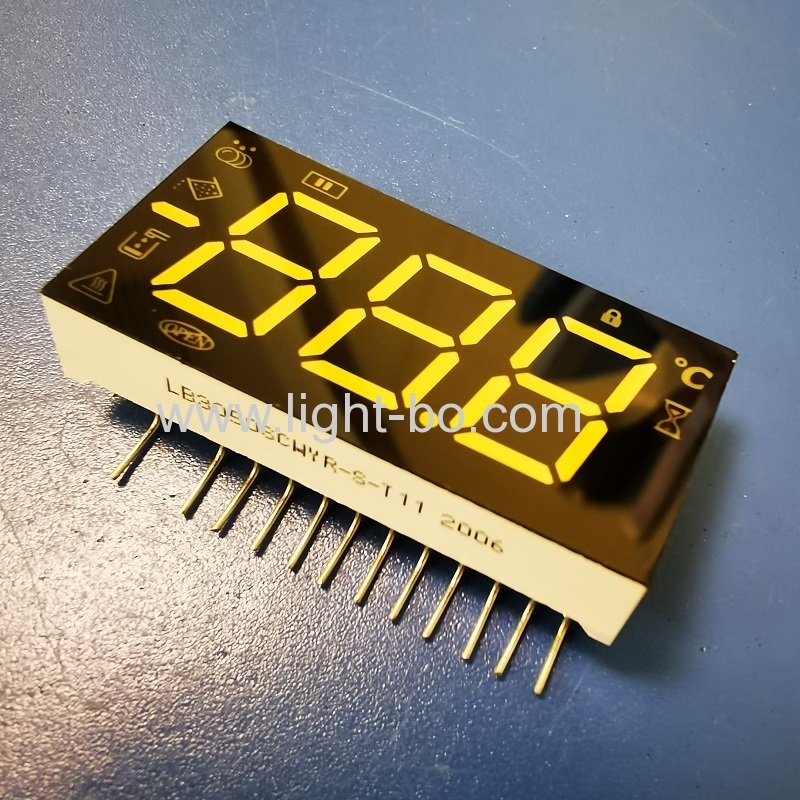 Personalizado multicor 3 dígitos 7 segmentos led display ânodo comum para controlador de máquina de lavar louça