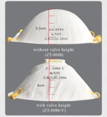 ZT-8088 Niosh N95 cup protective respiratory mask with/ without air valve