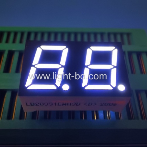 Ultraweiße zweistellige 7-Segment-LED-Anzeige mit 0,39 Zoll LED-Anzeige für die Instrumententafel
