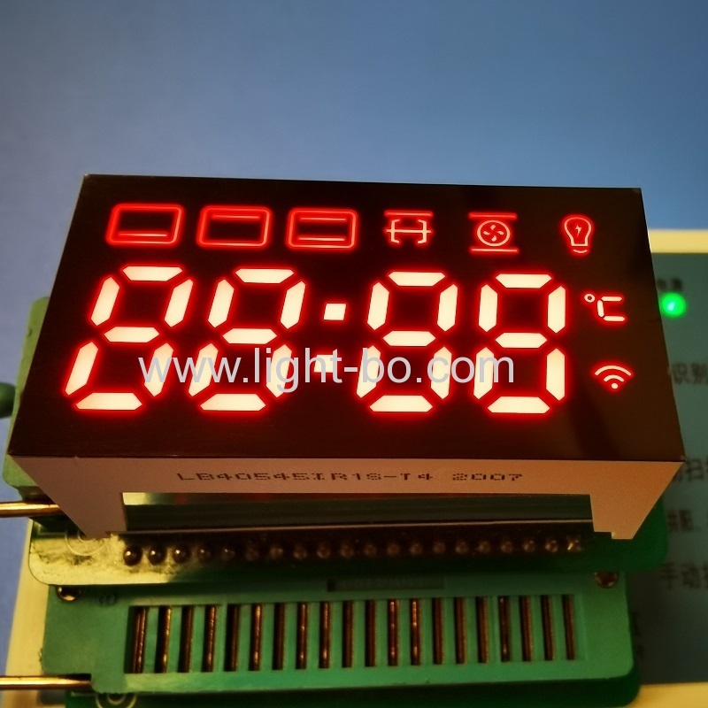 display led ultra rosso personalizzato a 4 cifre a 7 segmenti per il controllo del timer del mini forno