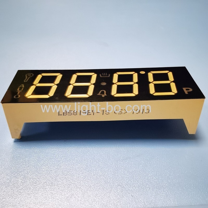 Ultra brilhante âmbar 4 dígitos 7 segmento display led para controlador de timer do forno
