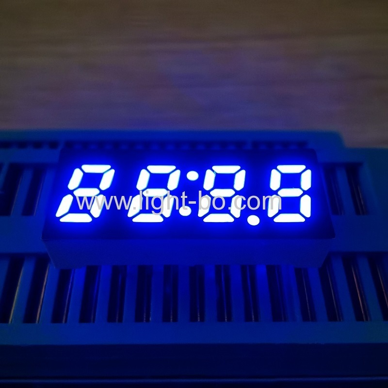 ultra mavi küçük boy 0.25" 4 haneli 7 segment led saat ekranı ev aletleri için