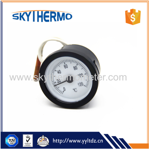 water temperature capillary thermometer plastic round remote reading thermometer