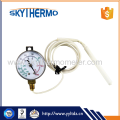 outdoor ss304 case remote reading dial type stress stainless steel capillary thermometer