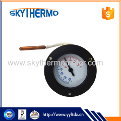 HVAC Boiler remote reading capillary thermometer plastic pressure front flange thermometer