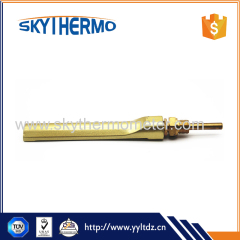 Straight series aluminum shell v-shaped industrial glass thermometer