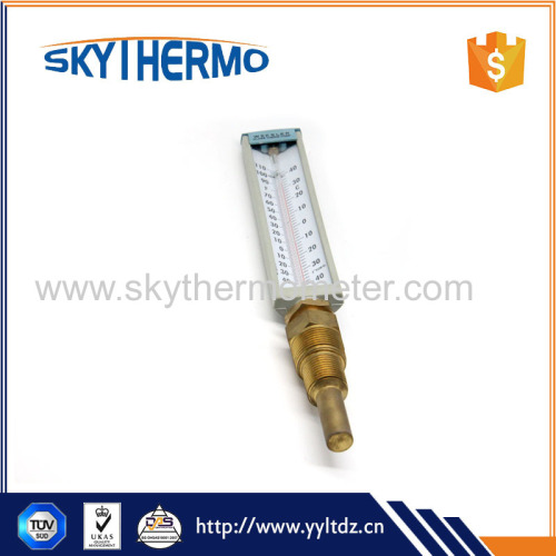 v line industrial using liquid in glass hot water metal glass thermometer