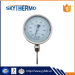 bottom connecting promotional outdoor bimetal pipe long stem thermometer