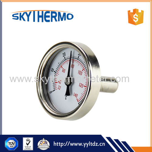 industrial pipe use water testing boiler bimetal back connection thermometer