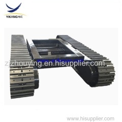 Construction machinery parts rubber track undercarriage with slewing bearing