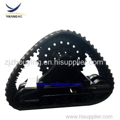 Construction machinery parts rubber track undercarriage with slewing bearing