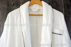 China Supplier 100% Cotton Jacquard Weave Terry Bathrobe