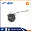 D60mm Stainless steel case oven bimetal thermometer with SS capillary 0-500C Temperature gauge