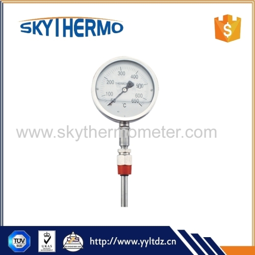 stainless steel industrial bimetallic dial bimetal theory instant probe thermometer