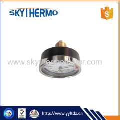 2.5inch Black Steel case Thermomanometer Pressure And Temperature gauge Back connection