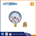 D63mm Black Steel Thermomanometer 0-120C with bottom connection Pressure temperature gauge